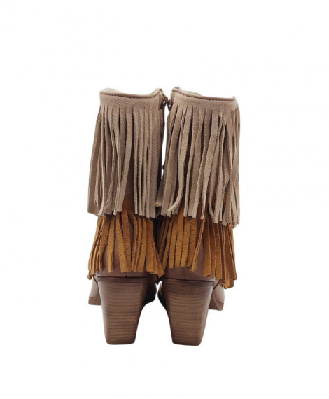 Felmini Botas cowboy de tacón con flecos