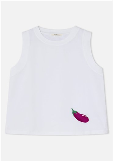 Dr Bloom Camiseta blanca sin mangas