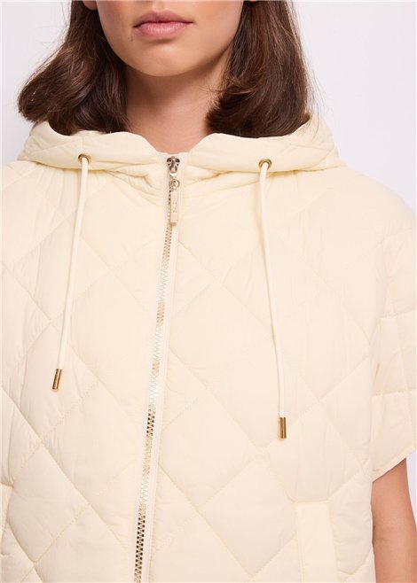 GAUDI Chaqueta acolchada de manga corta y capucha