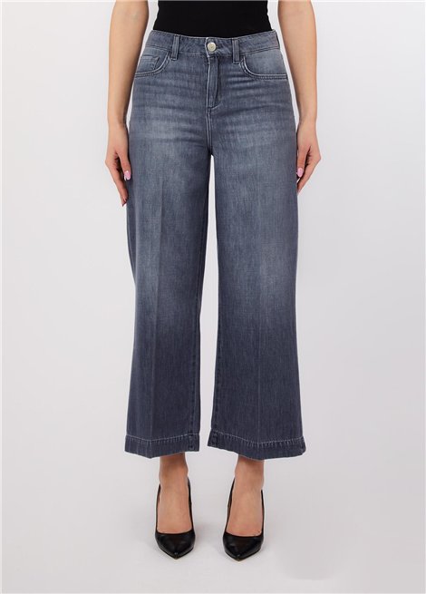 Liu Jo Vaquero gris tobillero acampanado