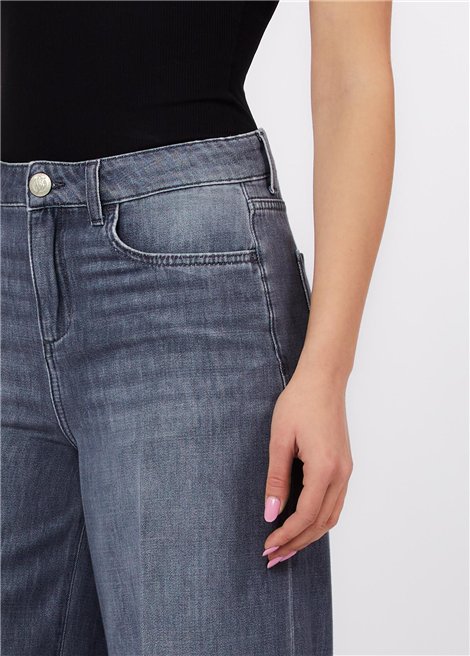 Liu Jo Vaquero gris tobillero acampanado