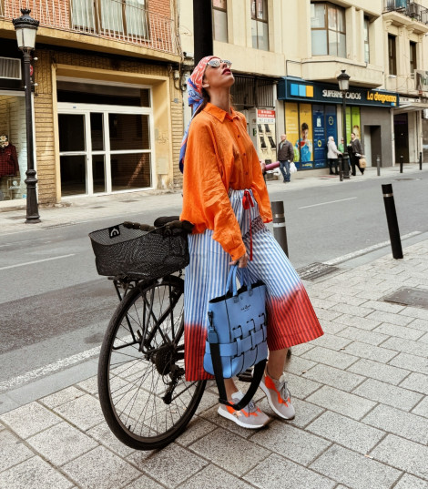 Dixie Camisa naranja de manga murciélago
