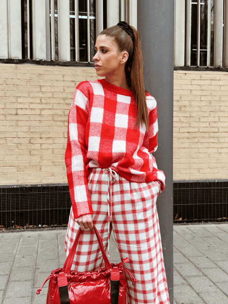 DPH Jersey cuadros rojo