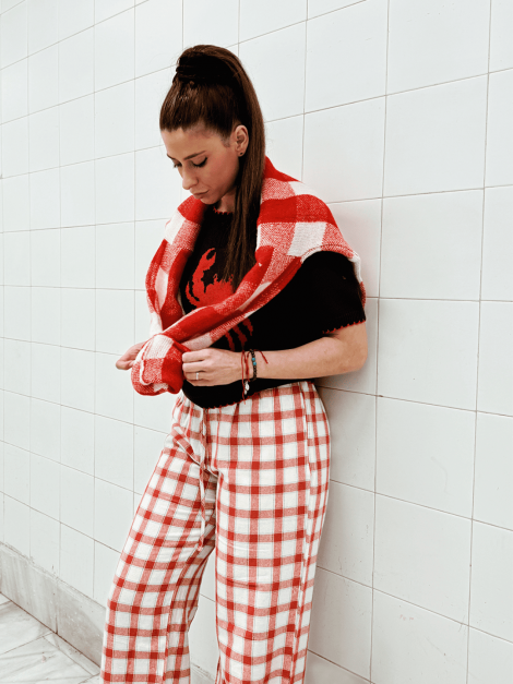 DPH Jersey cuadros rojo