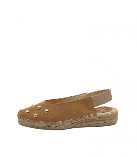 SV Cuña baja destalonada camel con tachas