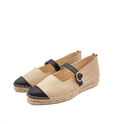 SV Cuña baja bicolor con hebilla