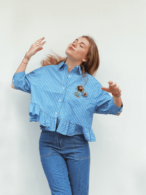 Orfeo Camisa Jahnis con detalle de volantes