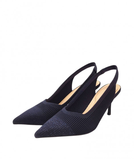 Uma Parker Zapato destalonado en tejido elástico marino