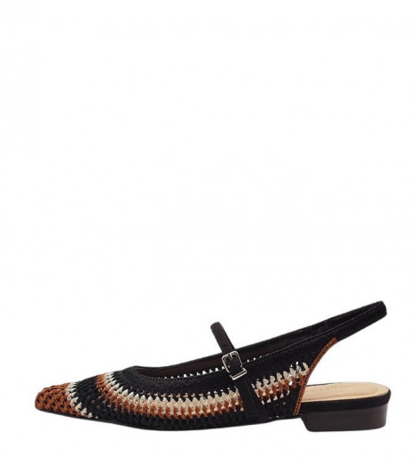 Uma Parker Zapato plano destalonado en tejido estampado