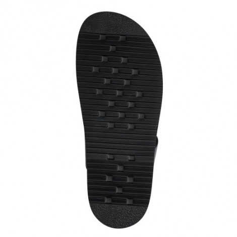 Tamaris Sandalia negra con arcos dorados