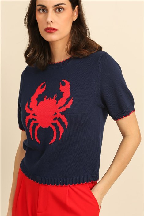 DPH Jersey de manga corta con detalle cangrejo