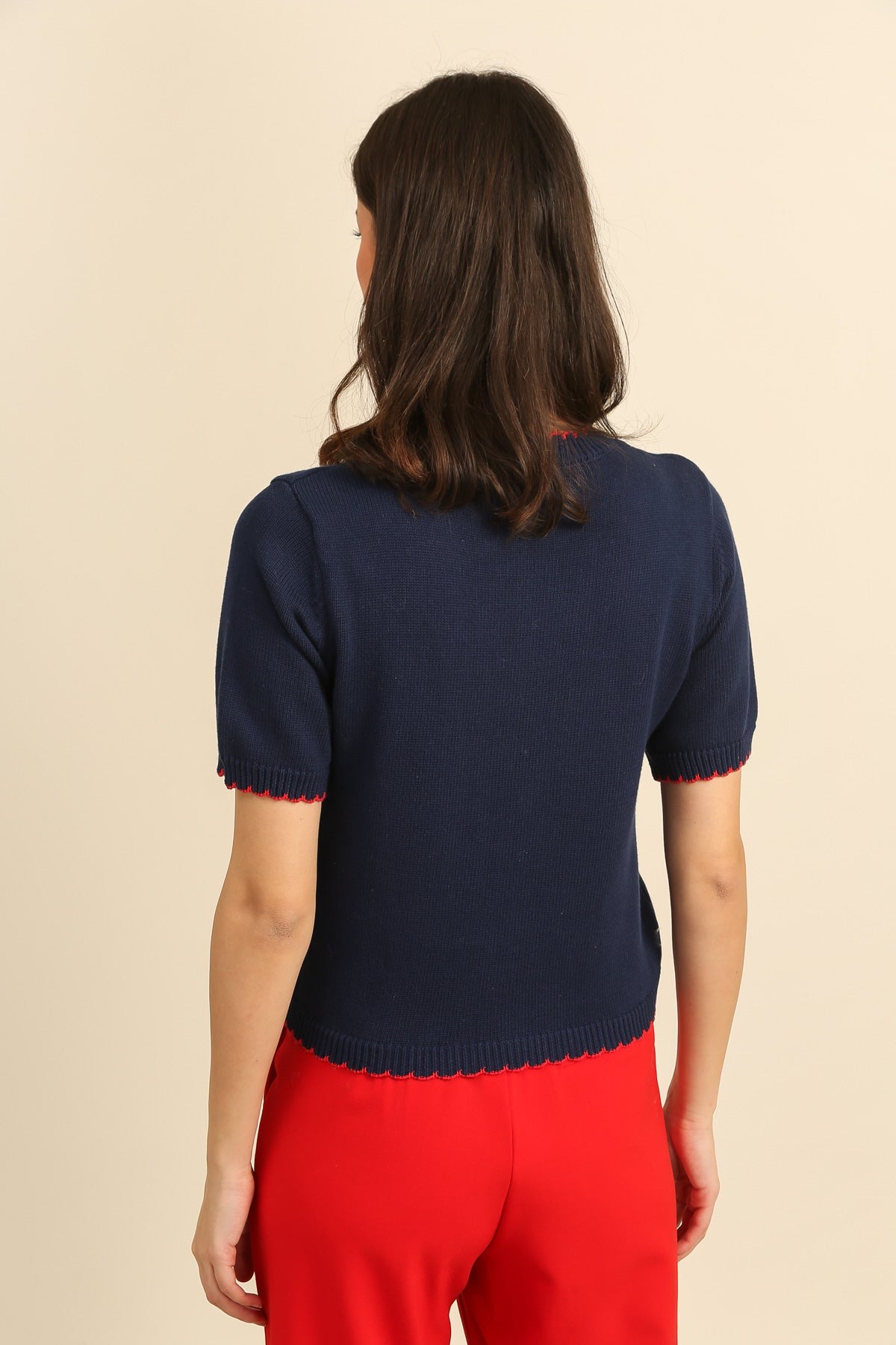 DPH Jersey de manga corta con detalle cangrejo