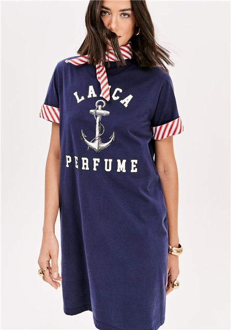 Perfume Vestido marino corto detalle ancla