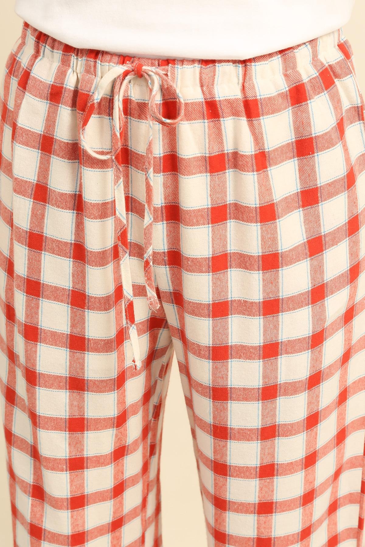 DPH Pantalón palazzo estampado cuadros