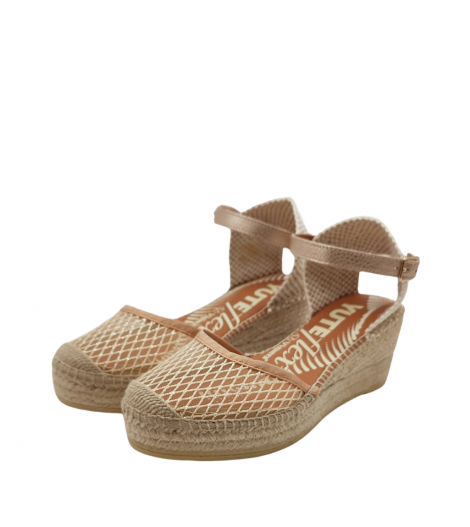 Viguera Cuña de rejilla beige con detalle brillo