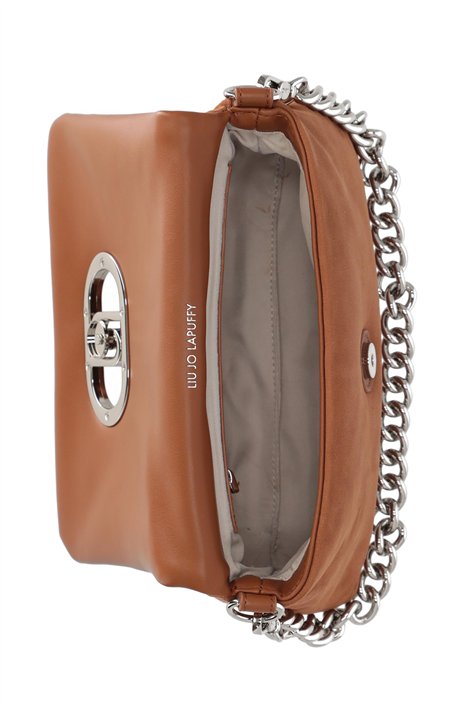 Liu Jo Bolso La Puffy marrón con pedrería