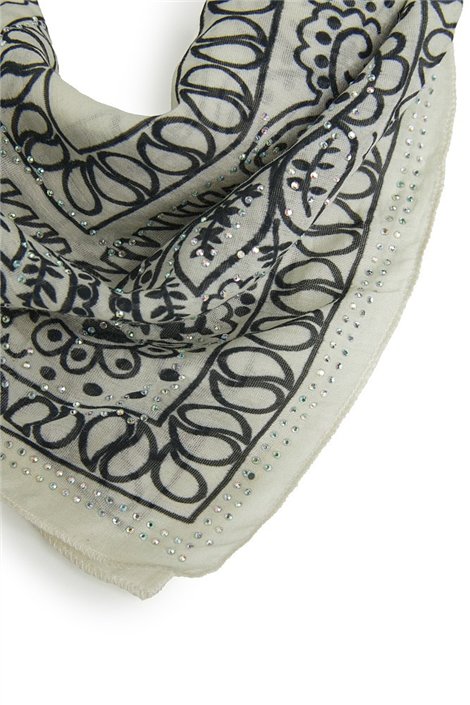 BSB Pañuelo paisley crudo con pedrería
