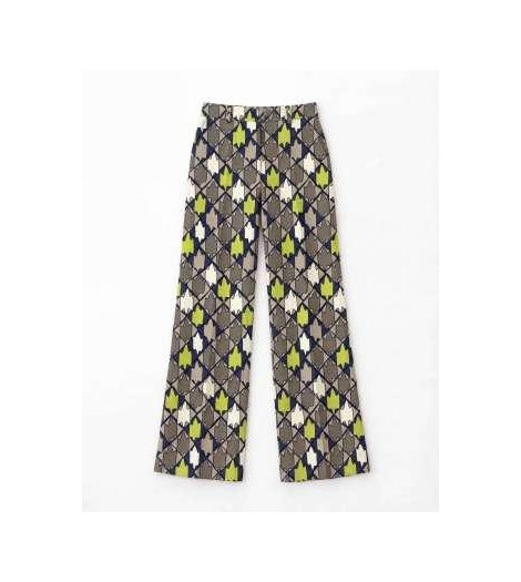 Parole Pantalón ligero estampado amarillo-moka