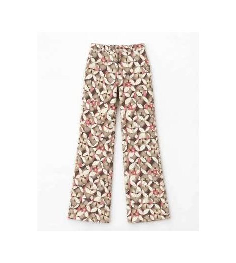 Parole Pantalón ligero estampado beige