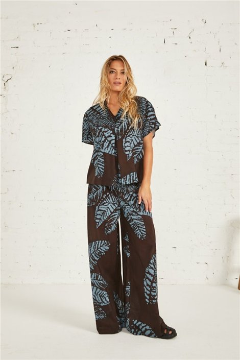 Victoria C. Pantalón palazzo ligero estampado