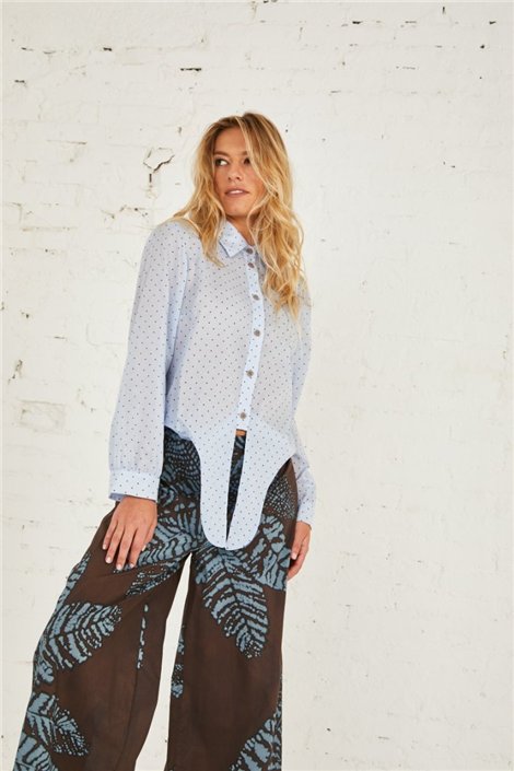 Victoria C. Pantalón palazzo ligero estampado