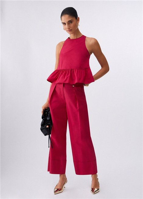 Liu Jo Top color fresa con volantes