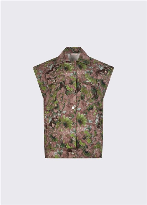 Liu Jo Camisa sin mangas estampado verde