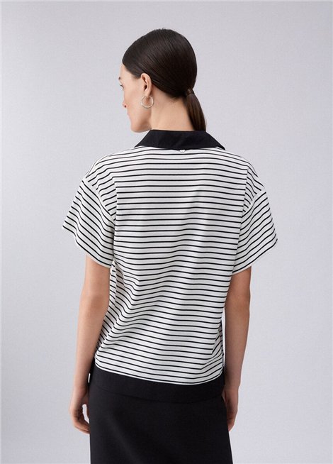 Liu Jo Blusa con solapa y botones joya