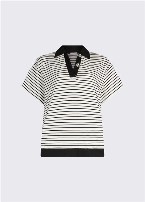 Liu Jo Blusa con solapa y botones joya