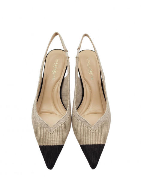 Uma Parker Zapato destalonado en tejido beige