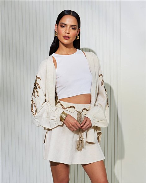 GOA GOA Falda con bordado Nina