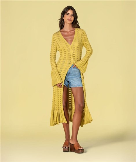 Ruga Vestido de punto con detalle avolantado