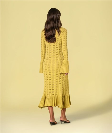 Ruga Vestido de punto con detalle avolantado