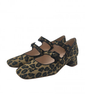 Vosso Moda Zapato animal print tostado natural