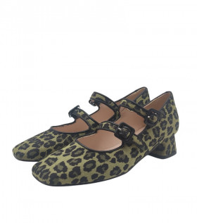 Vosso Moda Zapato animal print verde