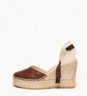 ALHAMAS Cuña Romero de napa marrón