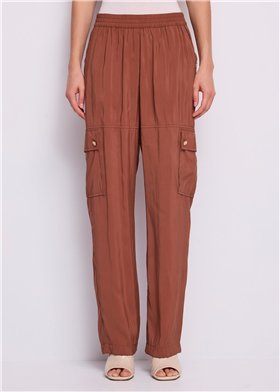GAUDI Pantalón ligero cargo marrón