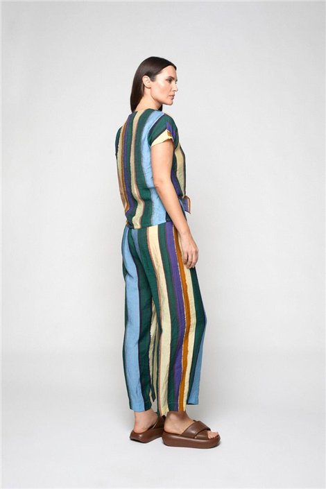 Mercedes De Miguel Pantalón de rayas Lilian