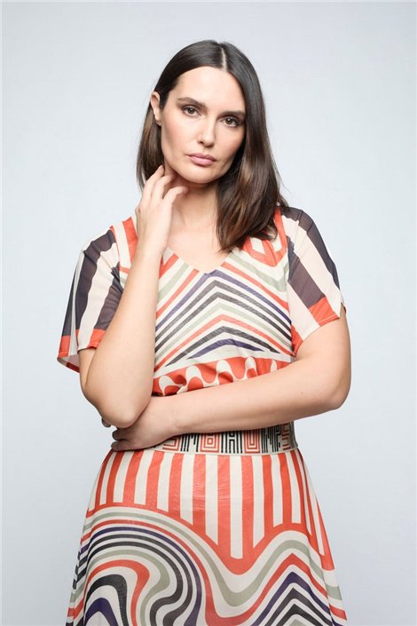 Mercedes De Miguel Blusa Mosaico print