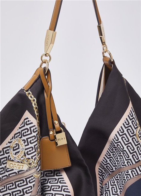 Liu Jo Bolso fular negro estampado
