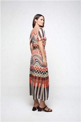 Mercedes De Miguel Falda mosaico print