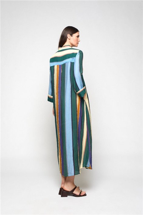 Mercedes De Miguel Vestido camisero de rayas Lilian