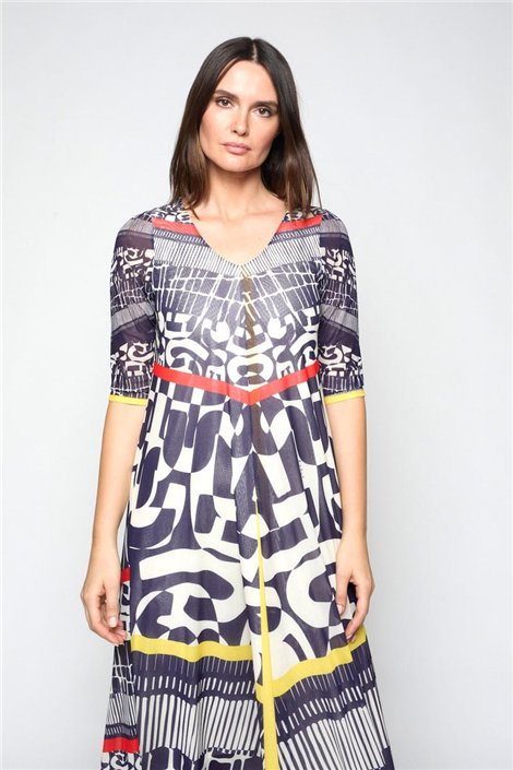 Mercedes De Miguel Vestido camisero de rayas Lilian