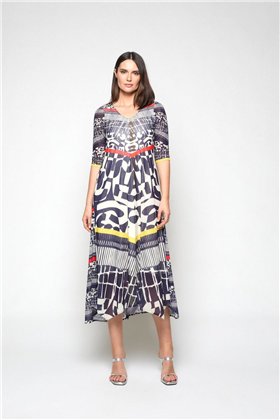 Mercedes De Miguel Vestido Muscaris print