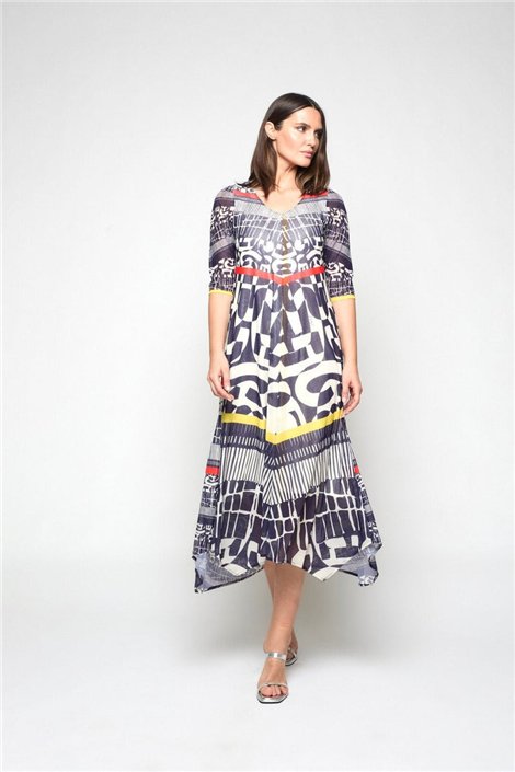 Mercedes De Miguel Vestido Muscaris print