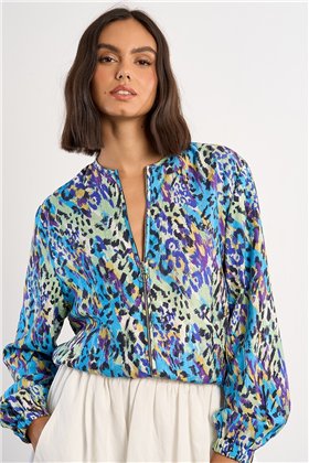 Lili Sidonio Chaqueta bomber print multicolor