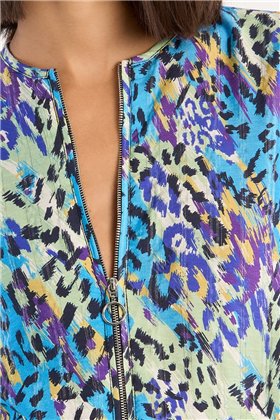 Lili Sidonio Chaqueta bomber print multicolor
