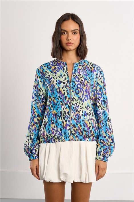 Lili Sidonio Chaqueta bomber print multicolor