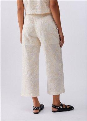 Liu Jo Pantalón de muselina con bordados