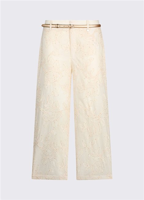 Liu Jo Pantalón de muselina con bordados
